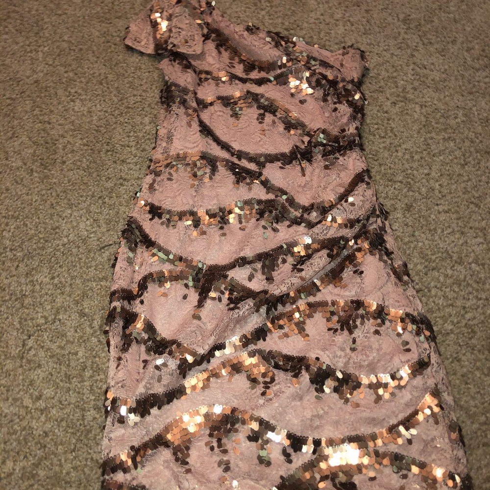 Sequin gold homecoming dress